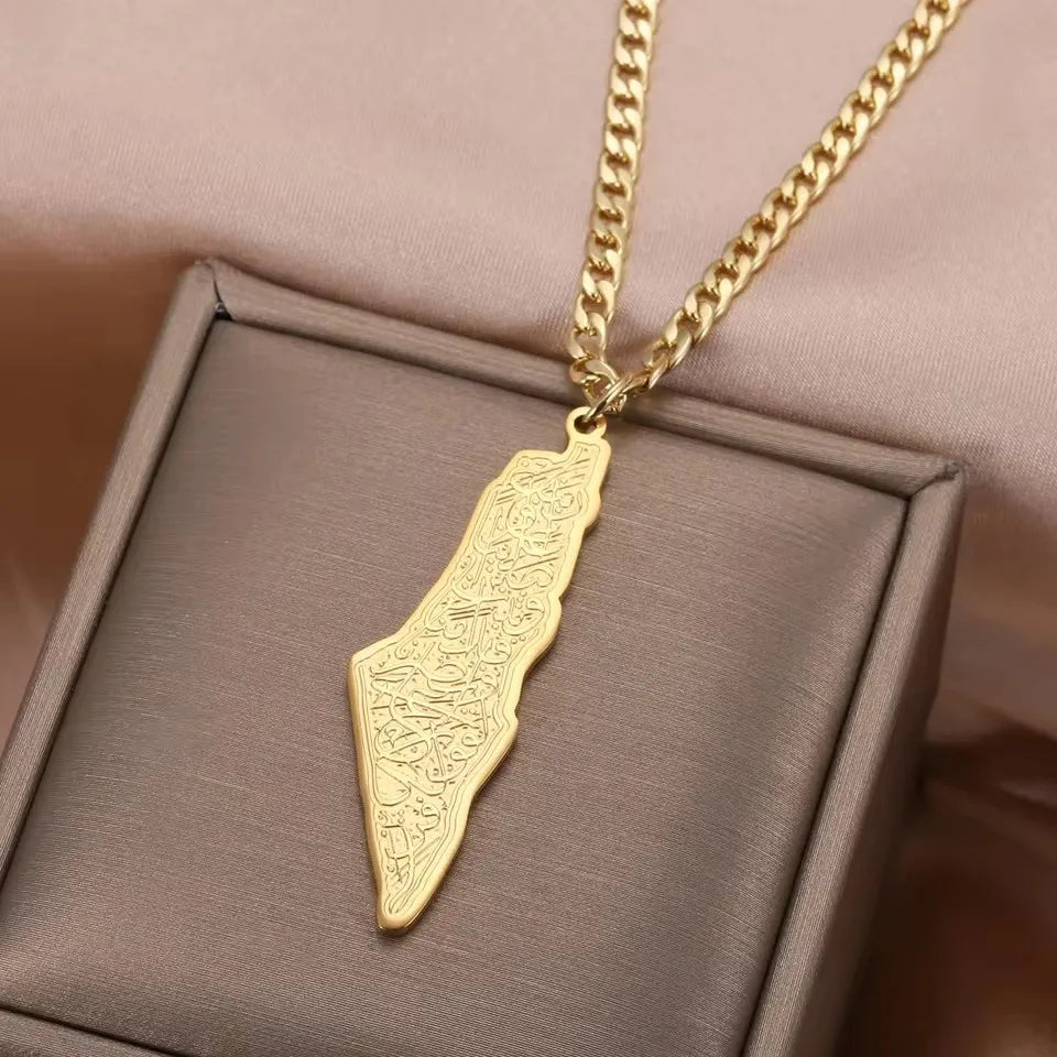 Hot Sale Muslim Jewelry Collection Allah Necklace Arabic Calligraphy Custom Arabic Islamic Necklaces For Women Ramadan Gift