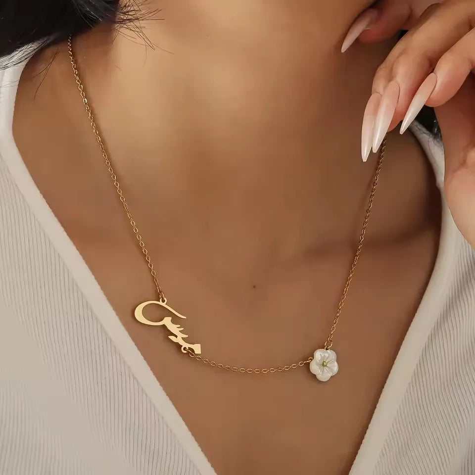 Hot Sale Muslim Jewelry Collection Allah Necklace Arabic Calligraphy Custom Arabic Islamic Necklaces For Women Ramadan Gift