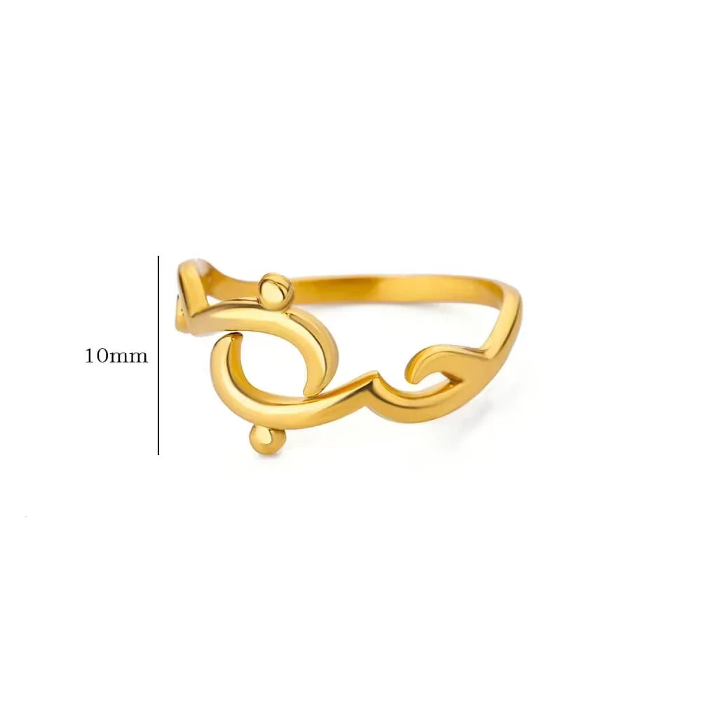 Arabic Islamic Muslim Allah Rings For Women Men Stainless Steel Gold Color Islam Religious Amulet Adjustable Ring Jewelry Gift
