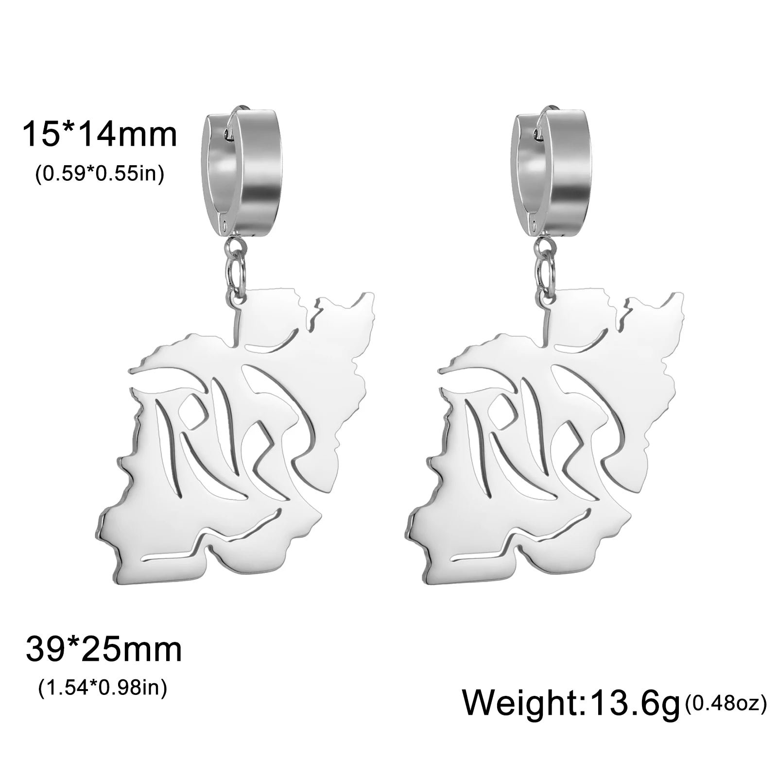 Iranian Persian Hafez Poem Earrings Farsi Calligraphy Iranian Persian Map Earrings Freedom Azadi Peace Dove Olive Branch Earring