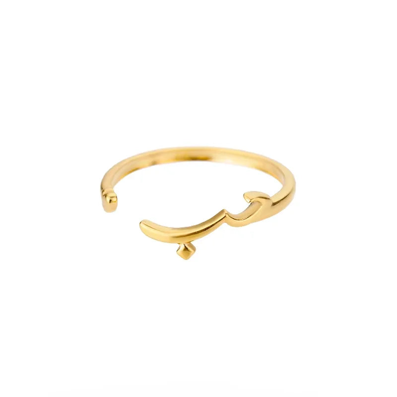 Arabic Islamic Muslim Allah Rings For Women Men Stainless Steel Gold Color Islam Religious Amulet Adjustable Ring Jewelry Gift