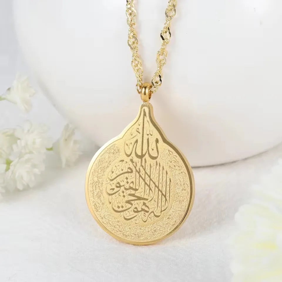 Hot Sale Muslim Jewelry Collection Allah Necklace Arabic Calligraphy Custom Arabic Islamic Necklaces For Women Ramadan Gift